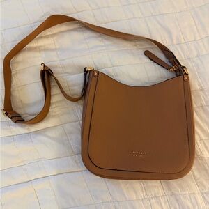 kate spade tan pebbled leather crossbody bag